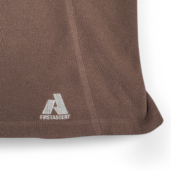 Eddie Bauer Sweater Womens MEDIUM Brown Fleece First Ascent 1/4 Quarter Zip - Picture 6 of 9